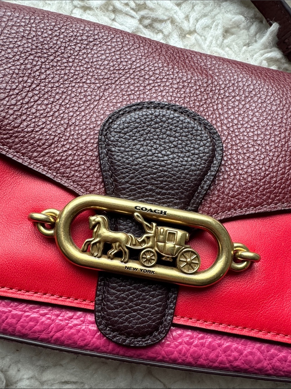 Coach Tri Color Jade Shoulder Bag - Picture 2 of 6